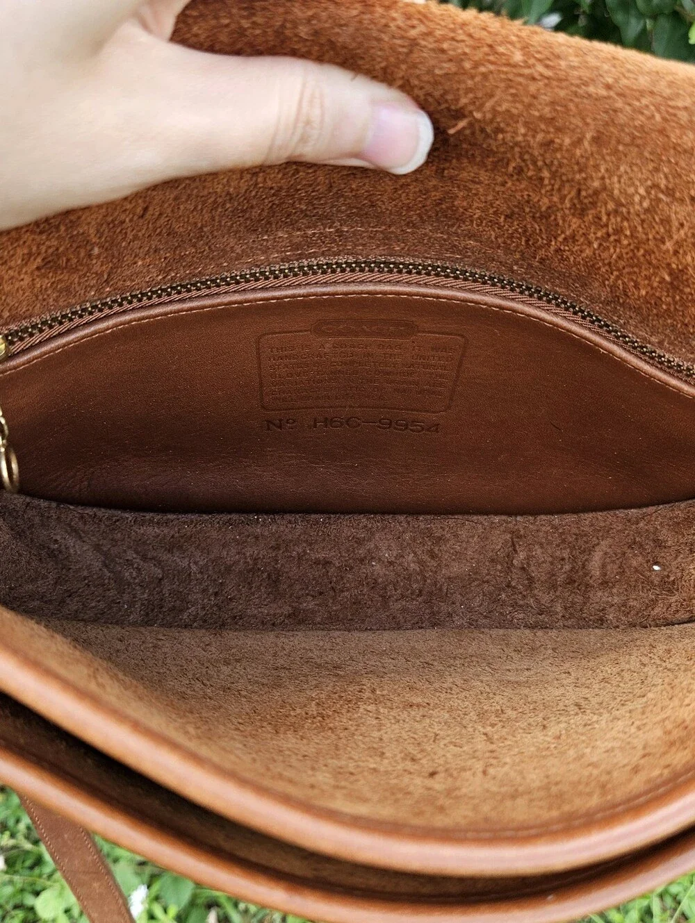 Vintage Coach Prairie Bag 9954 British Tan Leather Crossbody 1996 USA